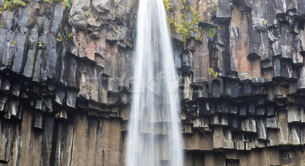 Foto d'archivio: Nero · caduta · drammatico · cascata · buio · basalto