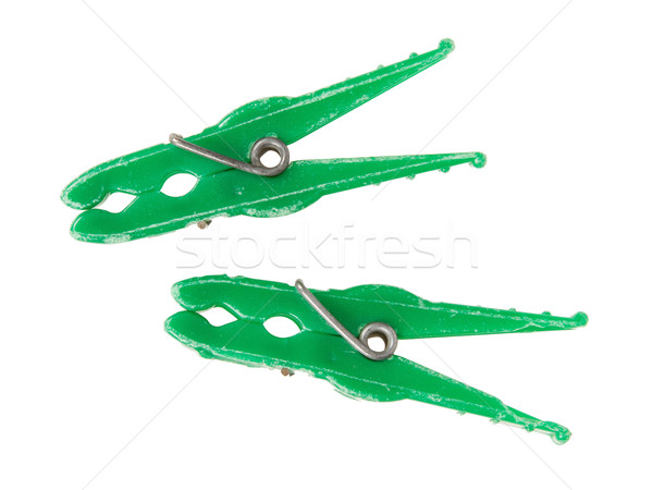 Two old green clothespins  Stock photo © michaklootwijk