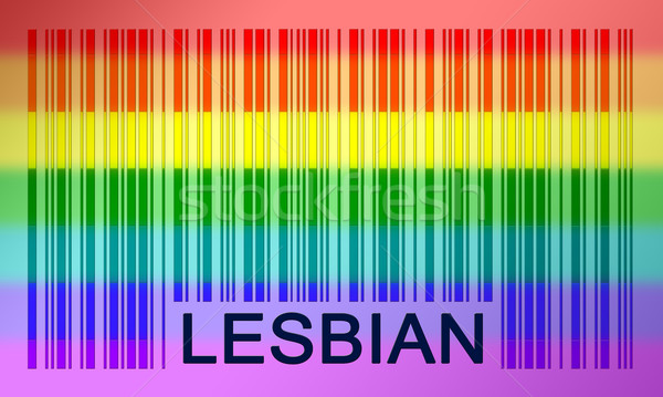 Barcode bandiera gay orgoglio verniciato superficie Foto d'archivio © michaklootwijk