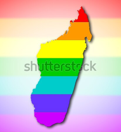 Namíbia arco-íris bandeira padrão mapa viajar Foto stock © michaklootwijk
