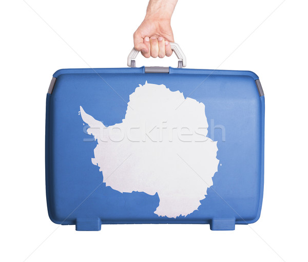 [[stock_photo]]: Utilisé · plastique · valise · imprimé · pavillon