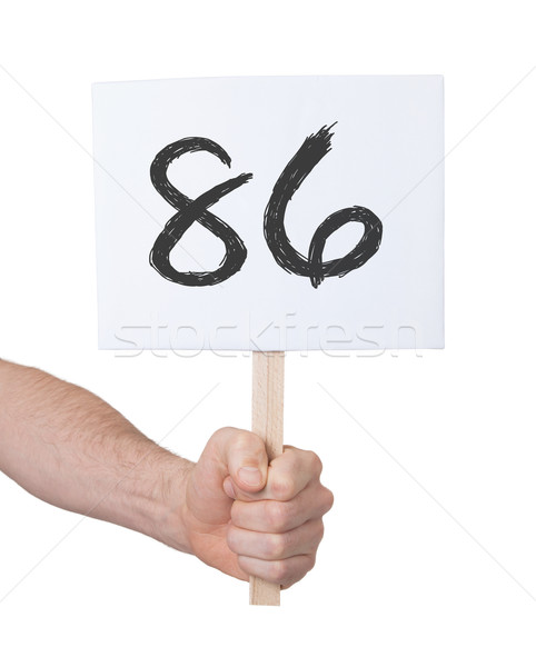 Sign with a number, 86 Stock photo © michaklootwijk