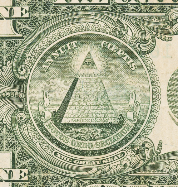 US one Dollar bill, close up, great seal Stock photo © michaklootwijk