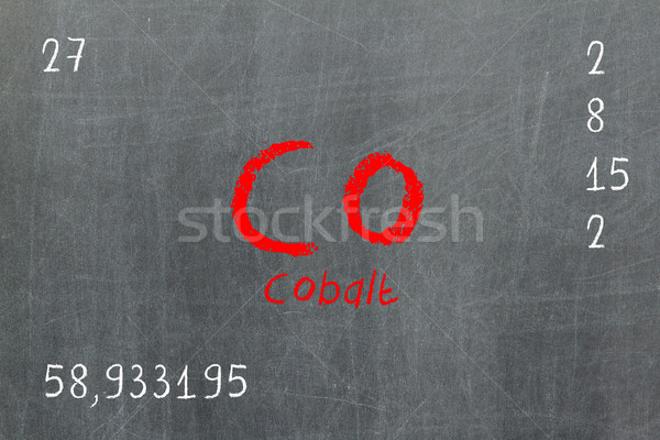 Isolated blackboard with periodic table, Cobalt Stock photo © michaklootwijk