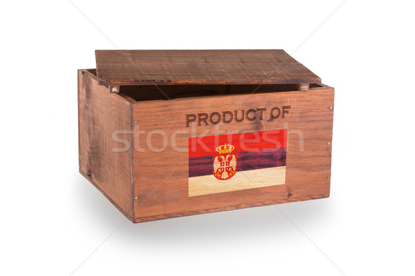 Holz Kiste isoliert weiß Produkt Serbien Stock foto © michaklootwijk