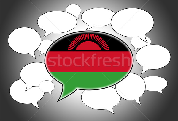 Comunicação nuvem discurso voz Malavi abstrato assinar Foto stock © michaklootwijk
