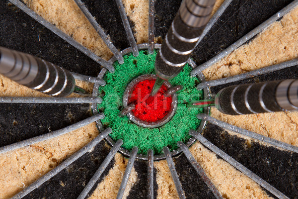 Close-up of a very old dartboard Stock photo © michaklootwijk