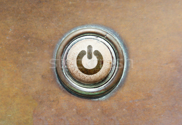 Old button - power Stock photo © michaklootwijk