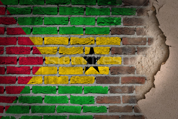 Dark brick wall with plaster - Sao Tome and Principe Stock photo © michaklootwijk