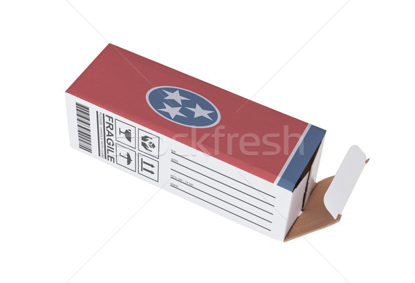 Exportar produto Tennessee papel caixa Foto stock © michaklootwijk