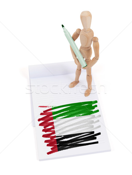 Wooden mannequin made a drawing - UAE Stock photo © michaklootwijk