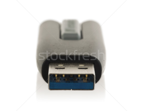 Black USB memory stick isolated Stock photo © michaklootwijk