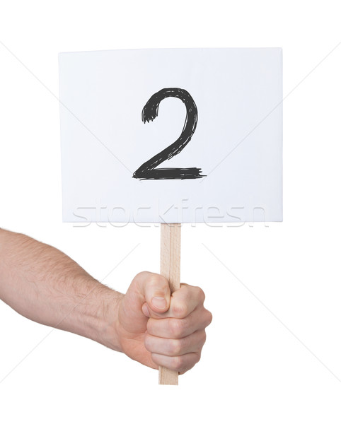 Sign with a number, 2 Stock photo © michaklootwijk