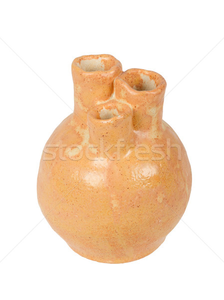Old orange vase from clay, the handwork Stock photo © michaklootwijk