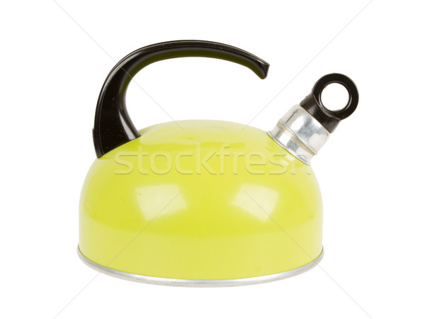 Used green kettle, isolated Stock photo © michaklootwijk