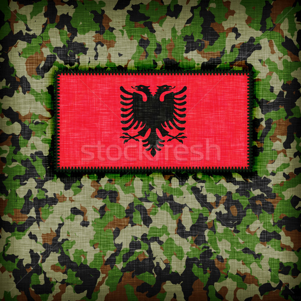 Uniforme Albânia bandeira textura verde Foto stock © michaklootwijk