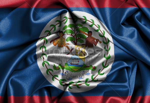 Satinato bandiera tridimensionale Belize texture Foto d'archivio © michaklootwijk