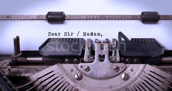 Vintage inscription made by old typewriter Stock photo © michaklootwijk