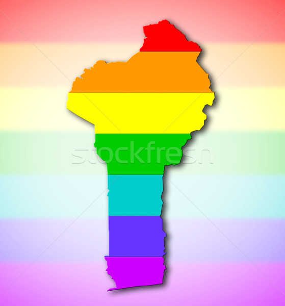 Benin - Rainbow flag pattern Stock photo © michaklootwijk