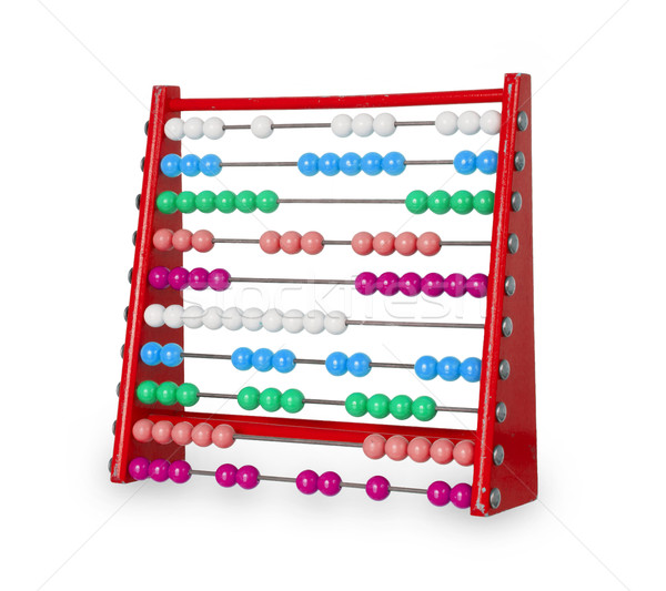 Old abacus on white Stock photo © michaklootwijk