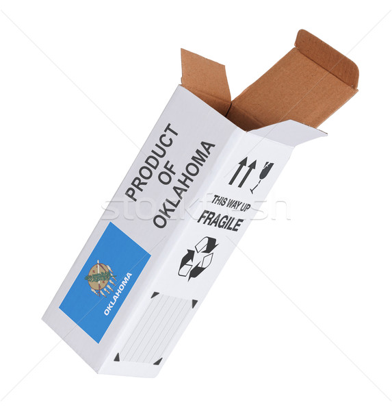 [[stock_photo]]: Exporter · produit · Oklahoma · papier · boîte