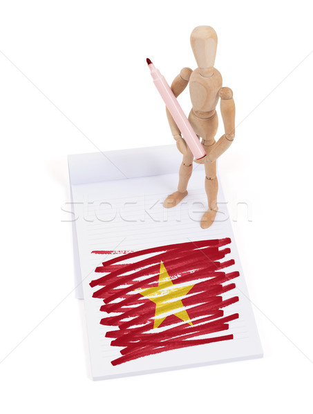 Maniquí dibujo Vietnam bandera papel Foto stock © michaklootwijk