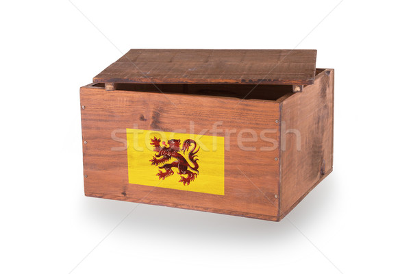 Wooden crate isolated on a white background Stock photo © michaklootwijk