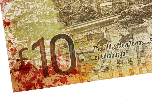 Scottish Banknote, 10 pounds, blood Stock photo © michaklootwijk