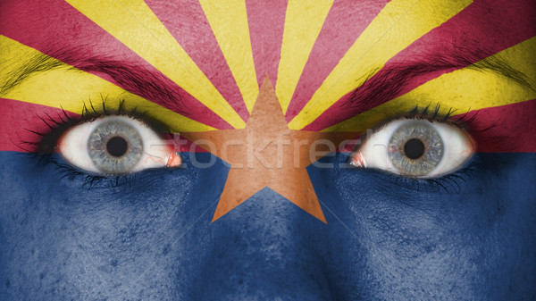 Ojos bandera pintado cara Arizona Foto stock © michaklootwijk
