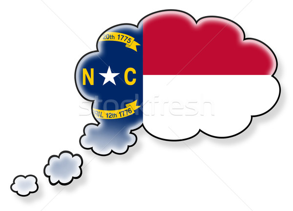Bandera nube aislado blanco Carolina del Norte arte Foto stock © michaklootwijk