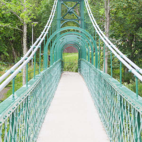 Stock photo: Old green bridge