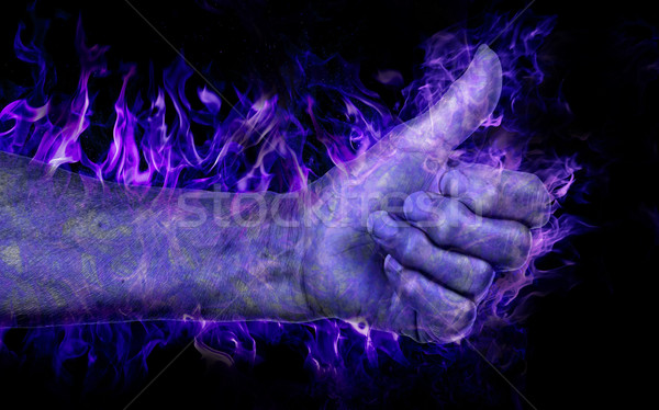 Fantomă violet mână fundal siluetă Imagine de stoc © michaklootwijk