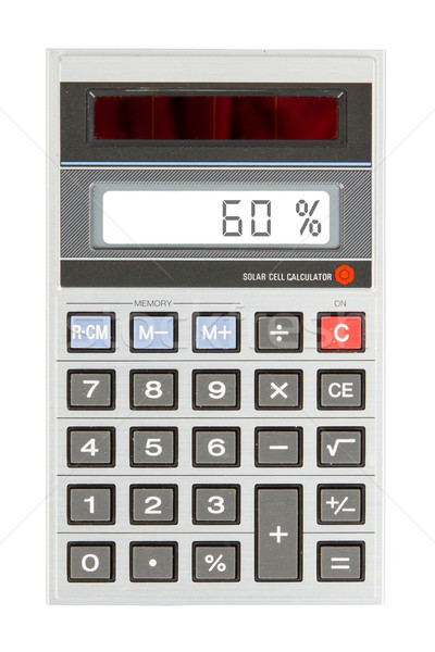 Old calculator showing a percentage - 60 percent Stock photo © michaklootwijk