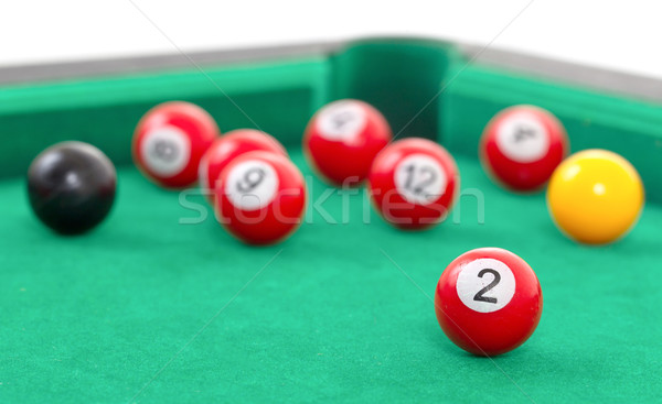 Stock foto: Snooker · Kugeln · grünen · Tabelle · Hintergrund · Club