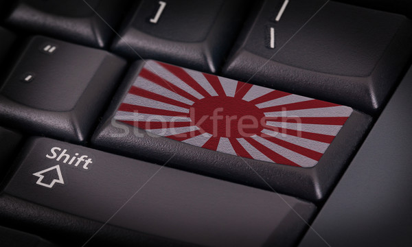 Flagge Tastatur Taste Japan Design Laptop Stock foto © michaklootwijk