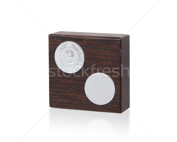 Isolated image of an od trophy made from wood Stock photo © michaklootwijk