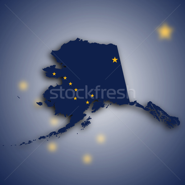 Map of Alaska Stock photo © michaklootwijk