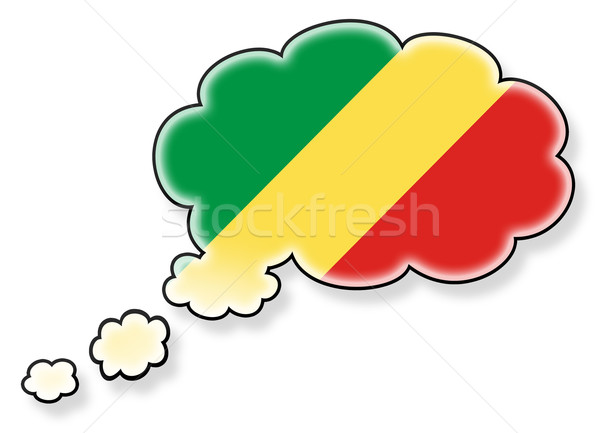 Vlag wolk geïsoleerd witte Congo kunst Stockfoto © michaklootwijk