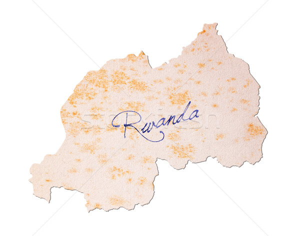 Starego papieru pismo Rwanda niebieski atramentu edukacji Zdjęcia stock © michaklootwijk
