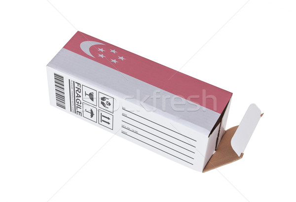 [[stock_photo]]: Exporter · produit · Singapour · papier · boîte
