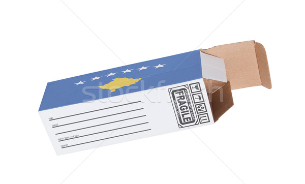 Ihracat ürün Kosova kâğıt kutu Stok fotoğraf © michaklootwijk