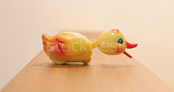 Plastic yellow duck, childrens toy Stock photo © michaklootwijk