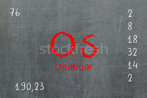 Isolated blackboard with periodic table, Osmium Stock photo © michaklootwijk