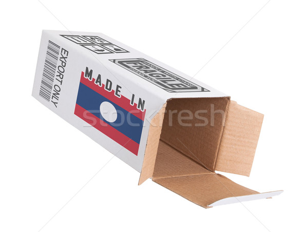 Export termék Laosz kinyitott papír doboz Stock fotó © michaklootwijk