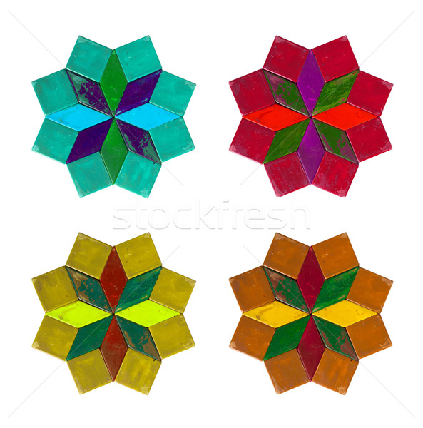 Stock photo: Collection of colorful coasters isolated
