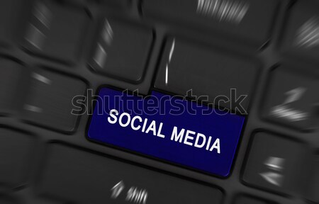 Stock photo: Social media button