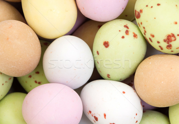 Foto d'archivio: Colorato · cioccolato · easter · eggs · isolato · bianco · pollo