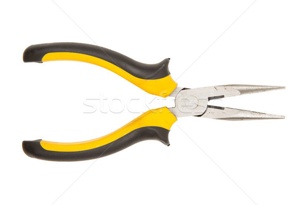 Używany żółty narzędzie odizolowany rdzy pyłu Zdjęcia stock © michaklootwijk
