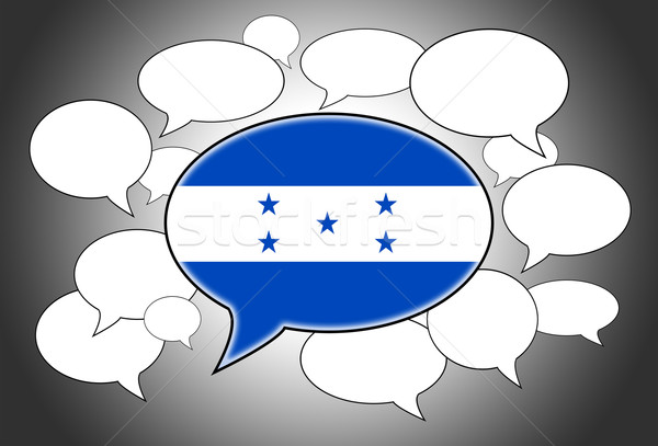 Iletişim konuşma bulut ses Honduras soyut çerçeve Stok fotoğraf © michaklootwijk