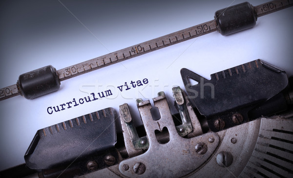 ストックフォト: ヴィンテージ · 碑文 · 古い · タイプライター · 背景 · 手紙